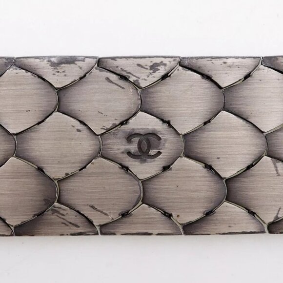 CHANEL COCO Mark Bracelet Silver metallic 106g Women - Picture 7 of 15